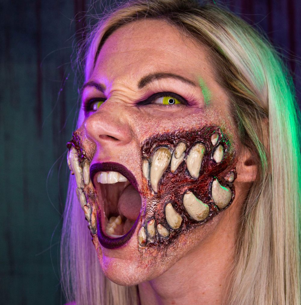 Mileena Deluxe Mortal Kombat Inspired Fang Cheeks Foam Latex Prosthetics